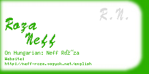 roza neff business card